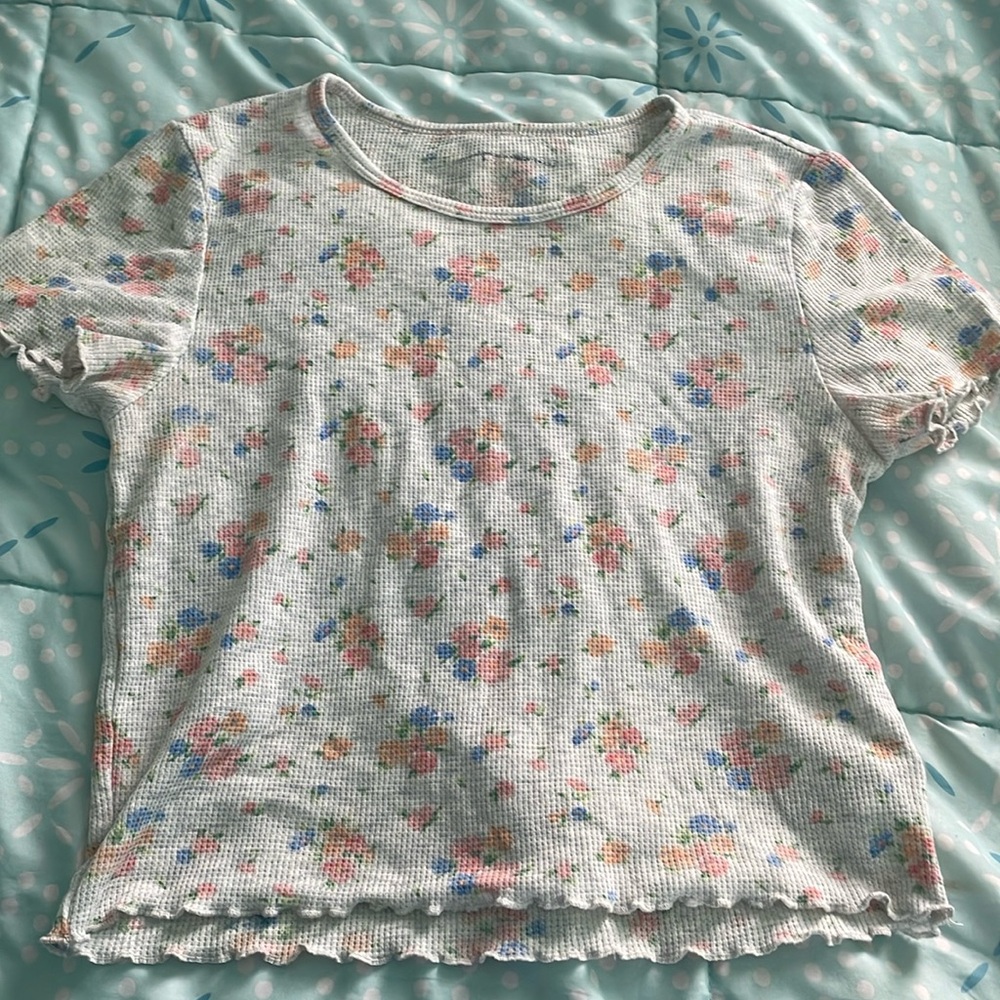 American Eagle Lettuce Trim Short Sleeve (Size: M)